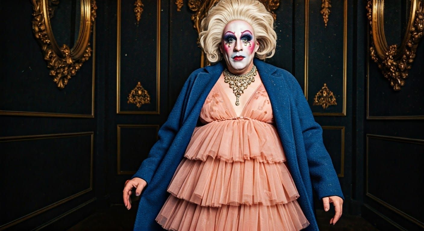 Decadent Portrait of Elderly Man in Cinematic Style