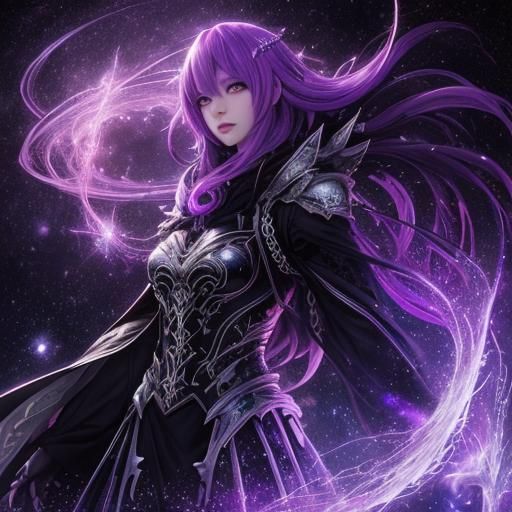 Magical Cosmic Lake in Anime Style