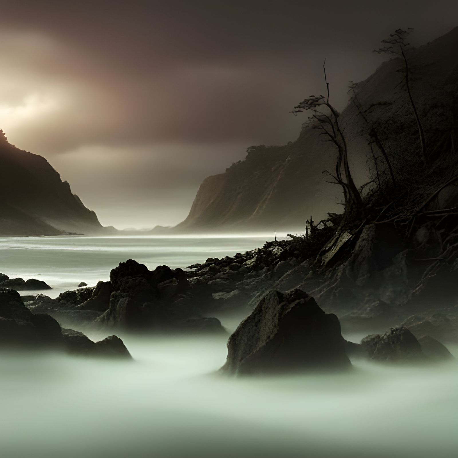 Epic Tsunami Wave in Digital Matte Painting