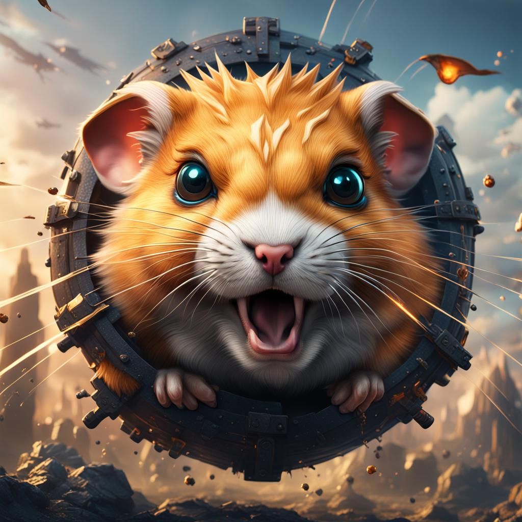 Angry Hamster Matte Painting in 8K