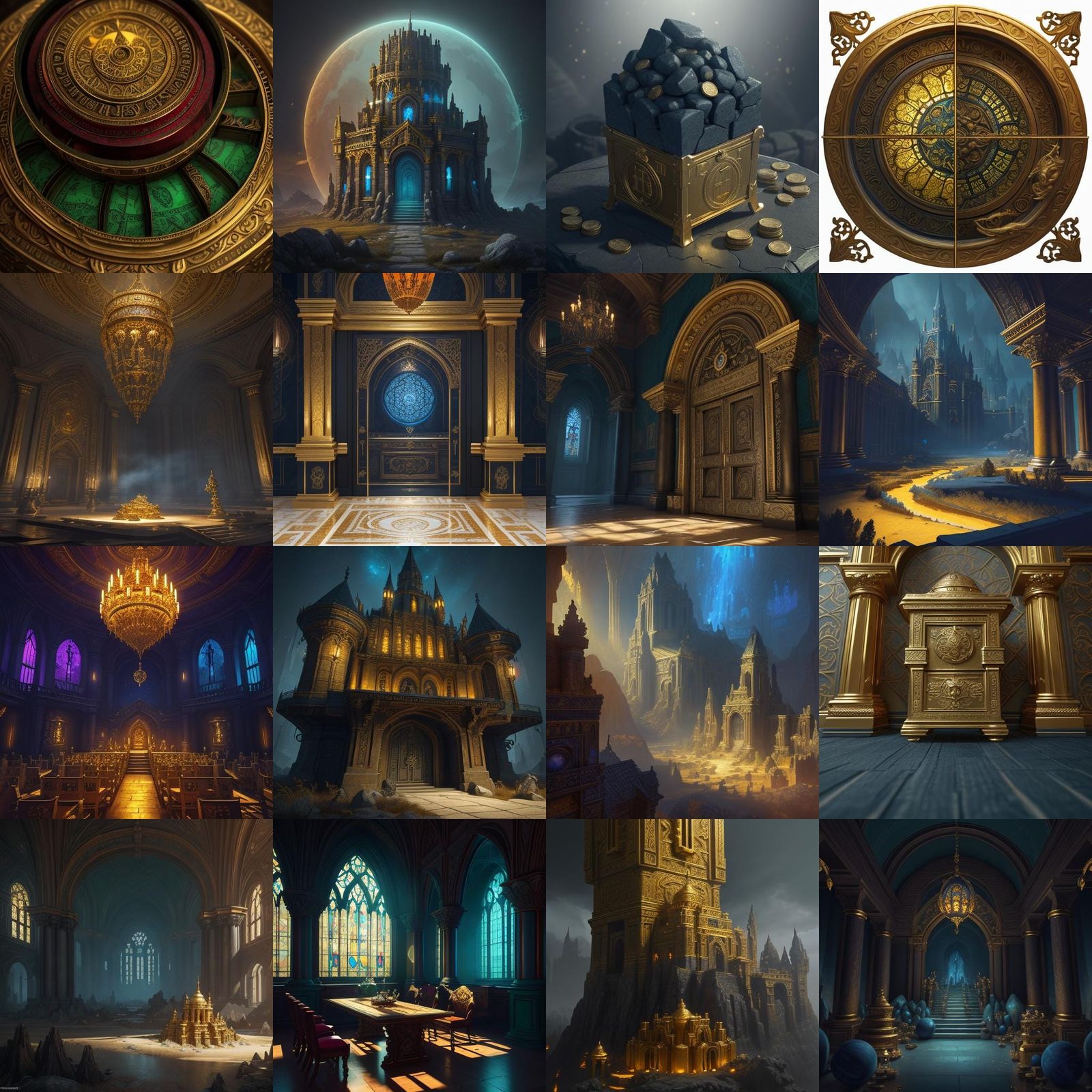 Money Vault Interior as Detailed Matte Painting