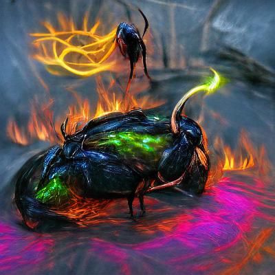 Fiery Black Shalk Beetle in Morrowind Concept Art