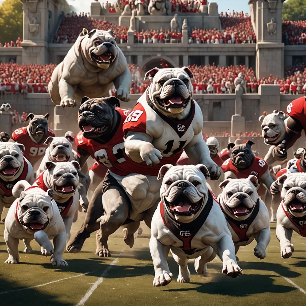 Georgia Bulldogs Football Race: Digital Matte Painting