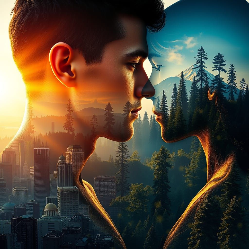 Dreamlike Cityscape Merges with Inner Worlds