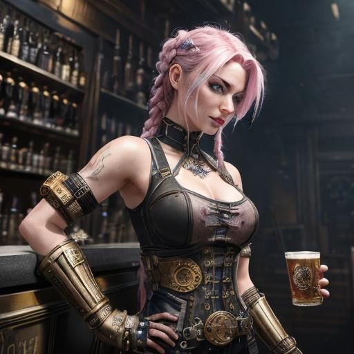 Steampunk Artificer with Prosthetic Arm