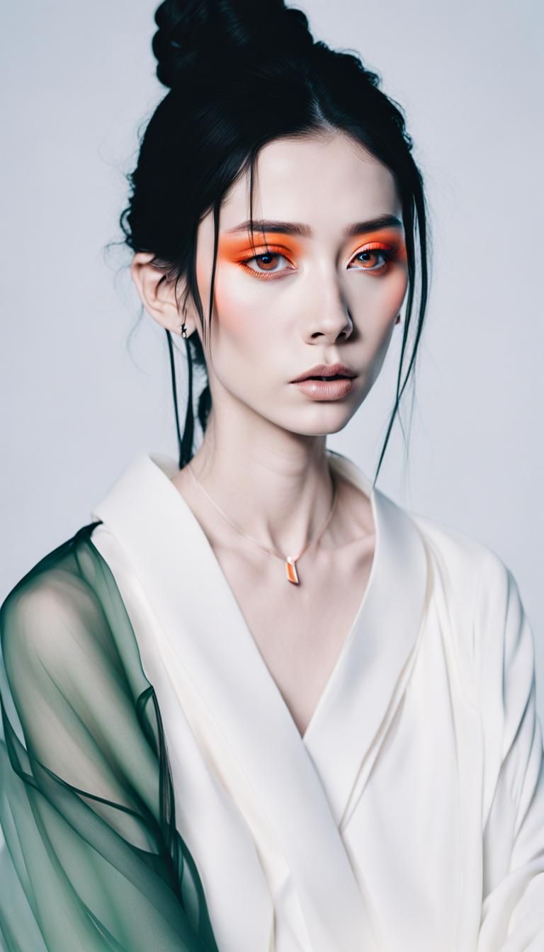 Poetic Widow by Torii Gate with Siskin