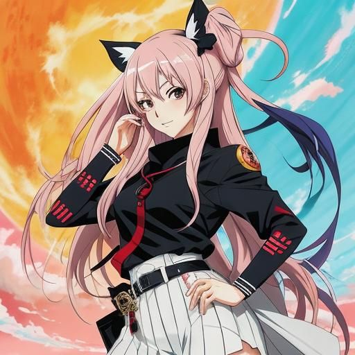 Anime Girl in Manga Key Visual Style