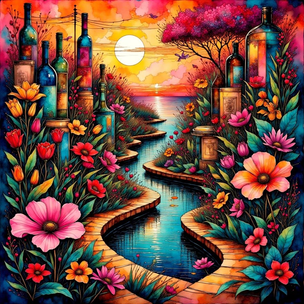 Luxurious Art Deco Geometry with Metallic Accents