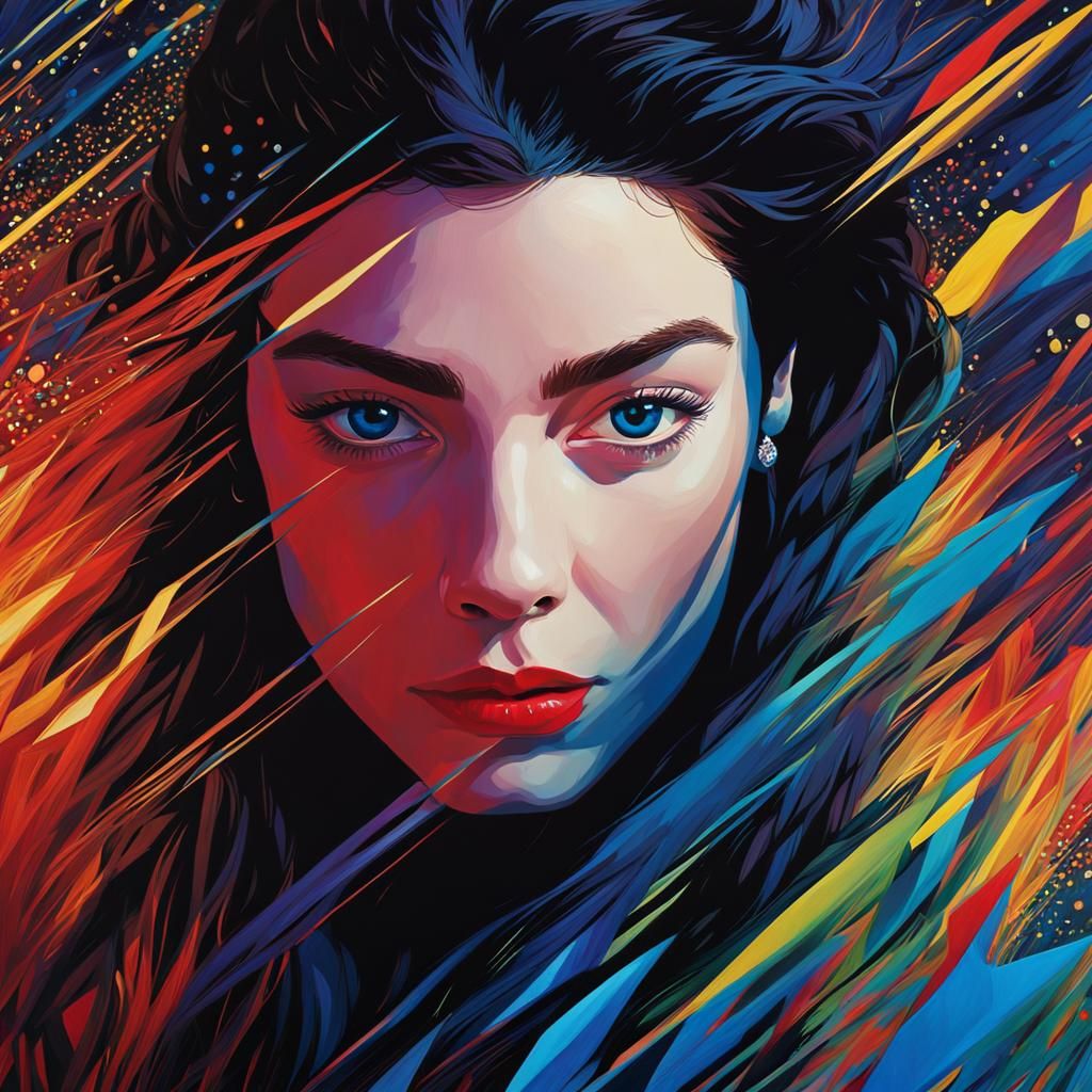 Abstract Art Depicting Themes from Lorde's "Royals"