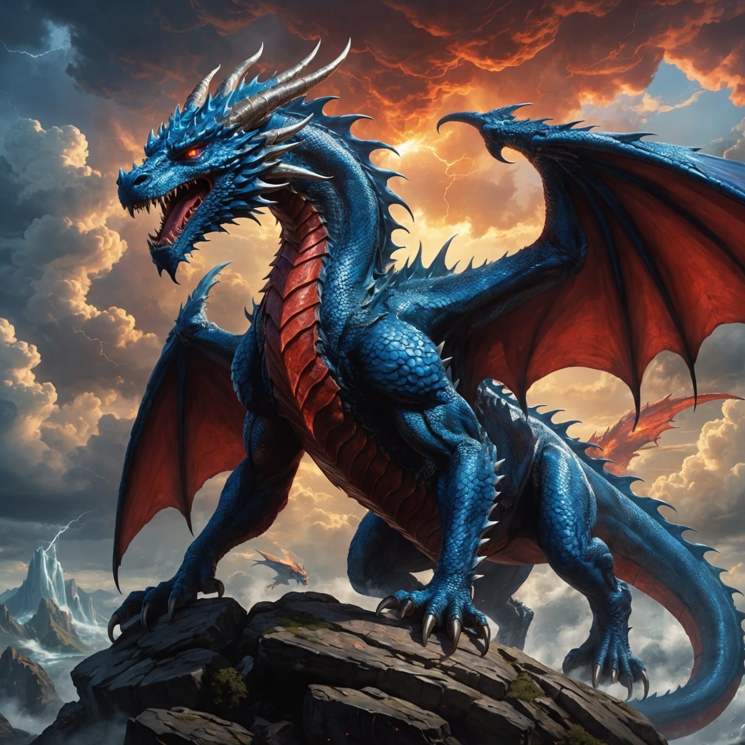 Dragons Encircling in Electrically Charged Storm