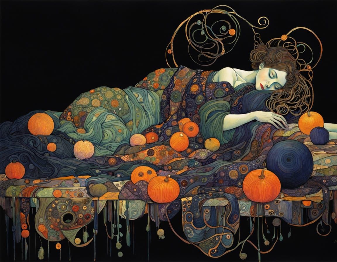 Intricately Detailed Dark Artwork in Meticulous Ink and Wate...