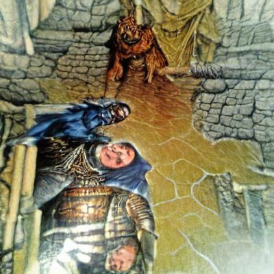 City Street at Night in Film Noir Style