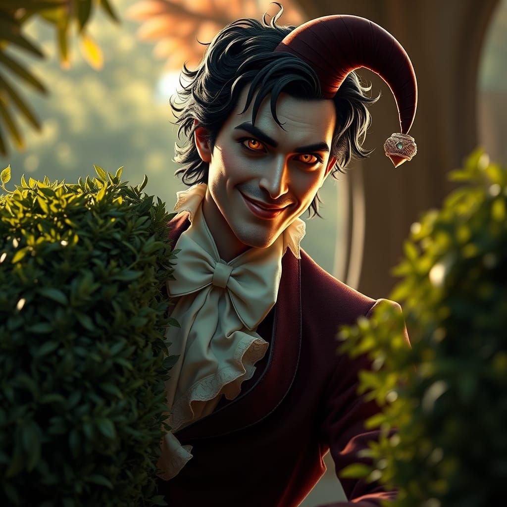 Mesmerizing Jester Emerges with a Roguish Smile