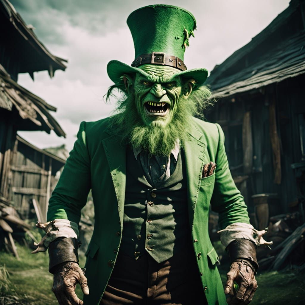 Monstrous Leprechaun Emerges in Cinematic Darkness
