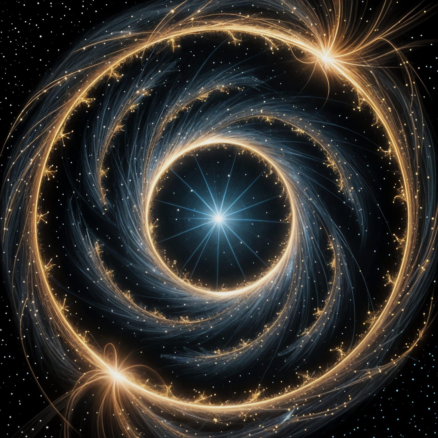 Cosmic Vortex in Ethereal Glow