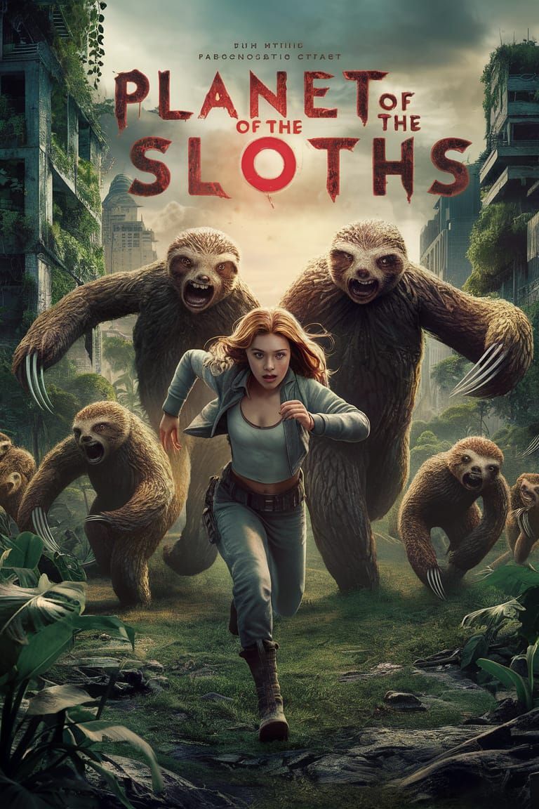 Planet of the Sloths: Hyperdetailed Movie Poster