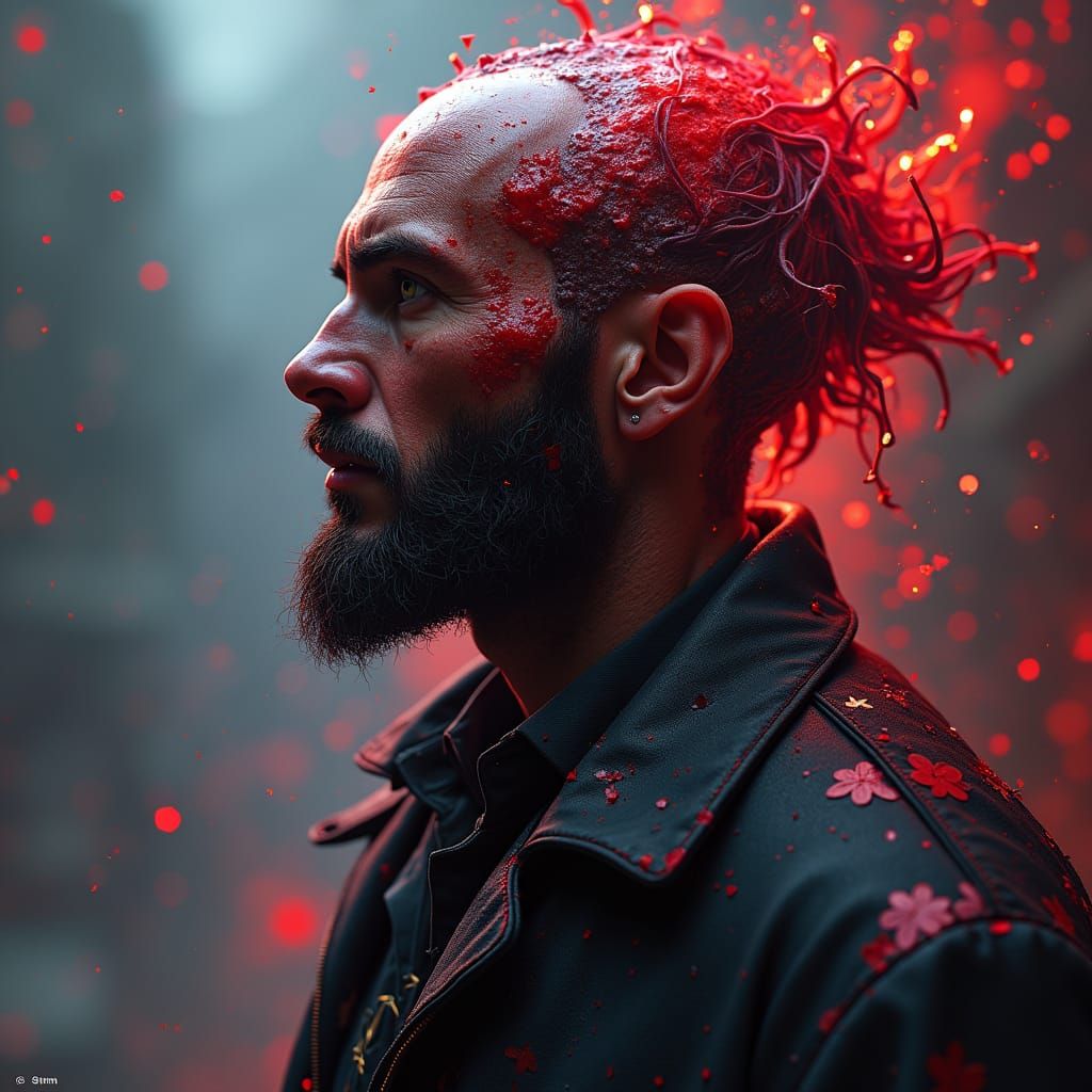 Grimdark Portrait in Hyperdetailed Digital Art Style