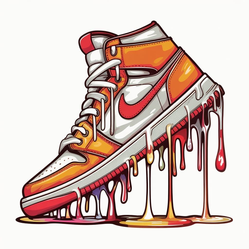 Vibrant Cartoon High-Top Sneaker for DTF Printing