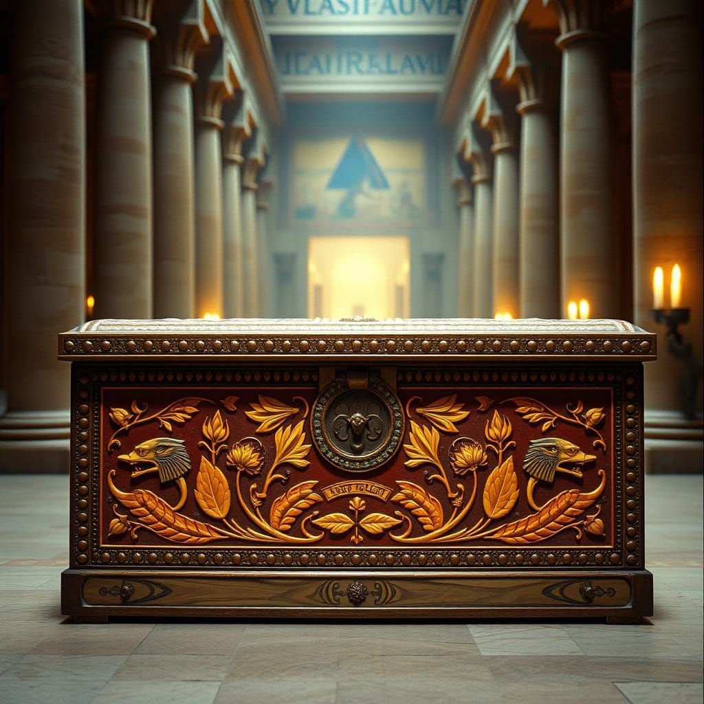 Ancient Egyptian Chest in Golden Light