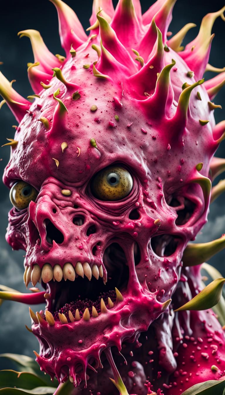 Zombie Dragon Fruit Feast in Cinematic 8k