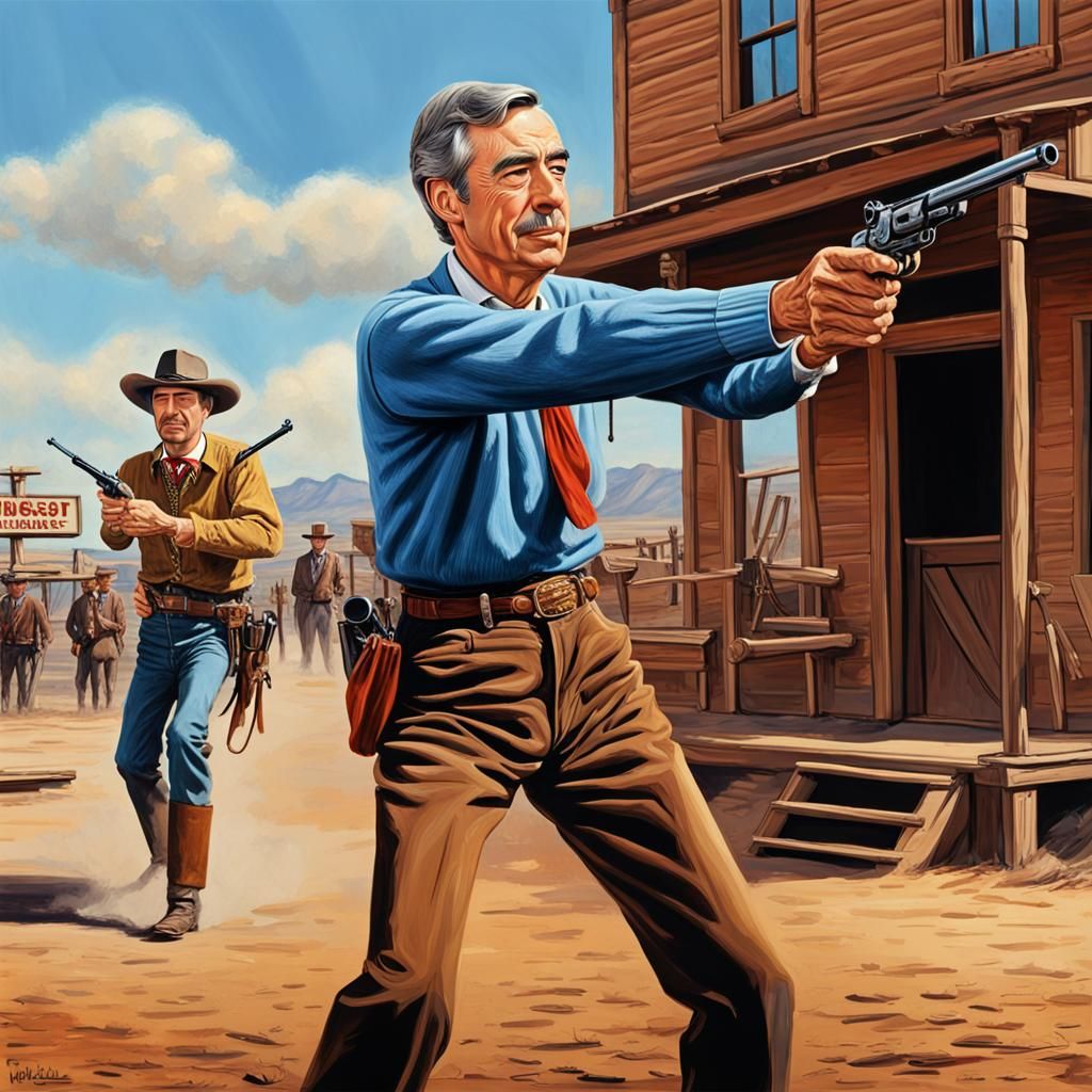 Wild West Duel: Mr. Rogers vs. Eastwood, Bronson