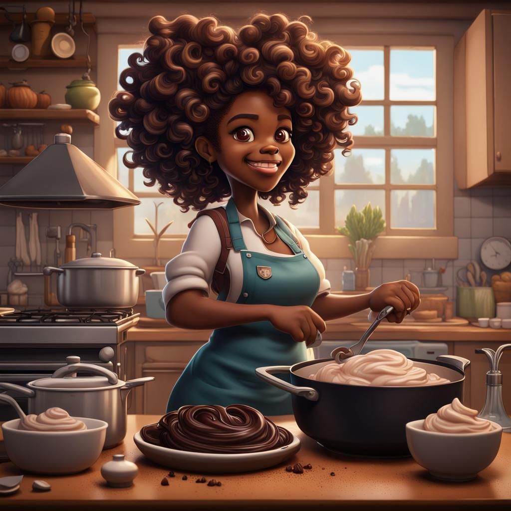 Boondocks-Style Movie Poster: Girl Cooking