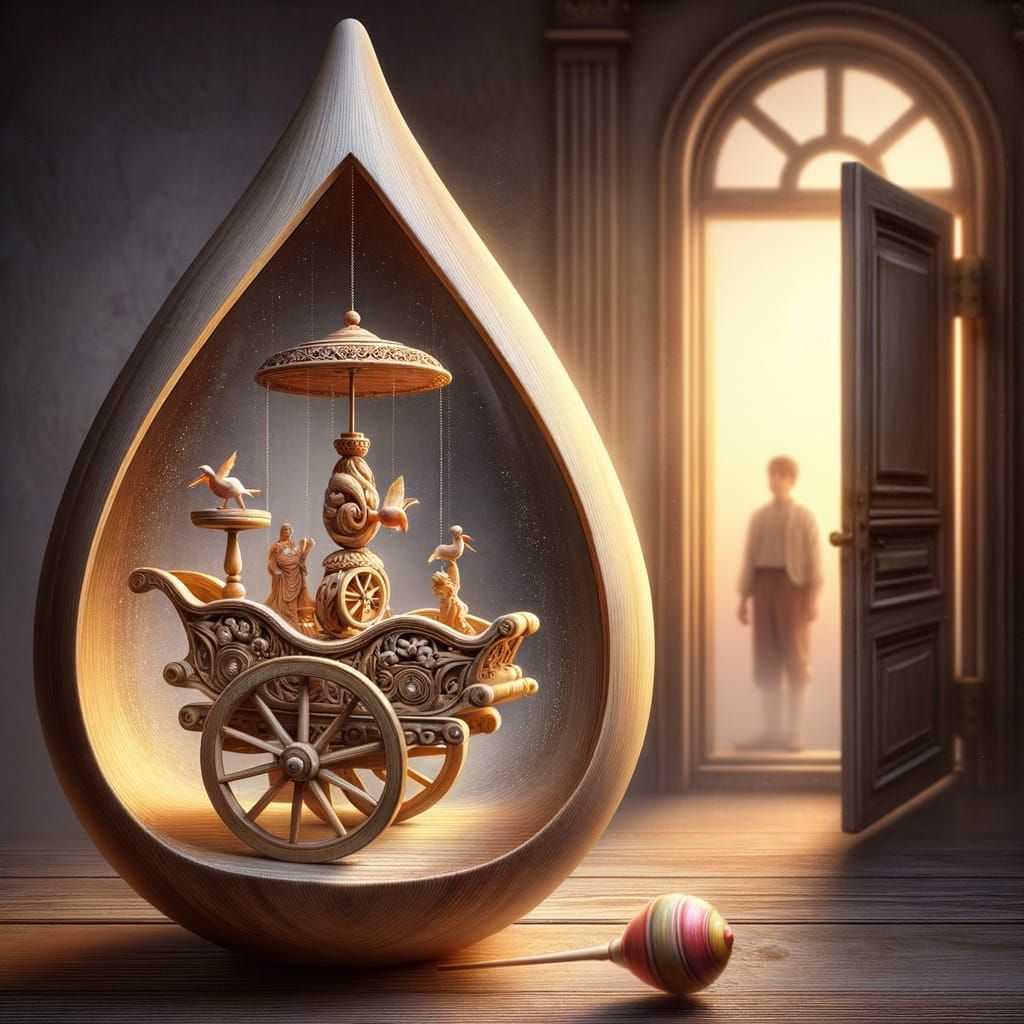 Elegant Teardrop Box Still Life in Soft Lighting