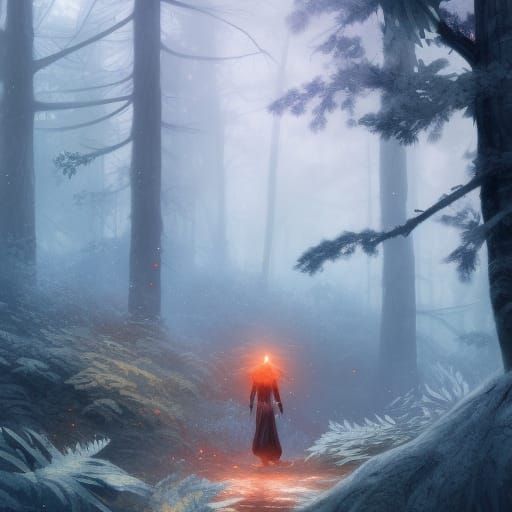 Icy Forest Concept Art in Unreal Engine 5