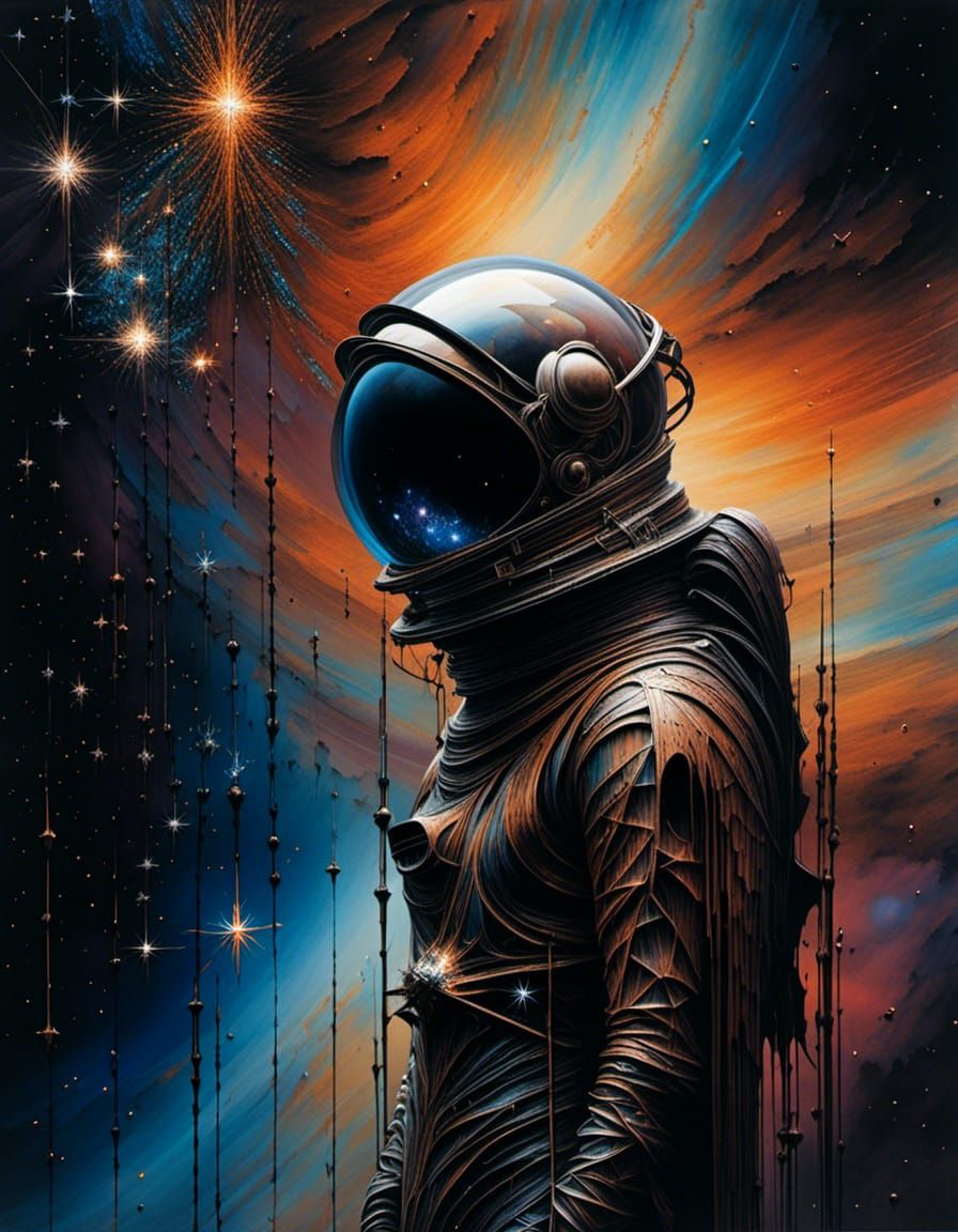 Cosmic Glitter: Woodsplash Space Scene