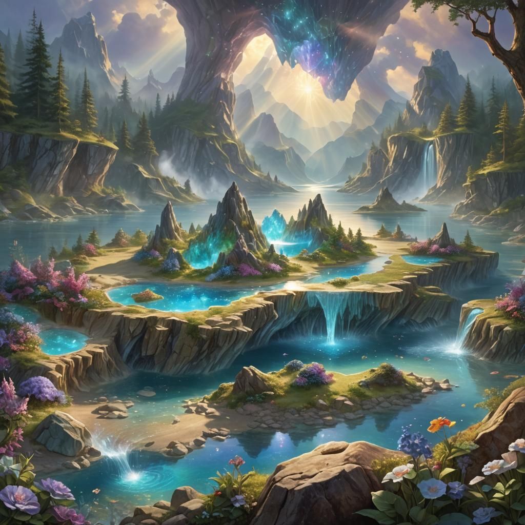 Magical Geode Lakebed in Enchanted Forest