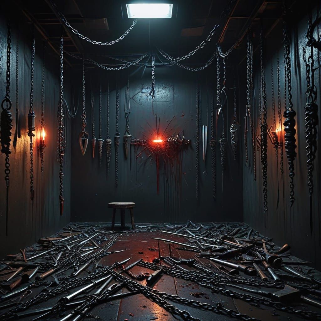 Ominous Torture Chamber Filled with Devices