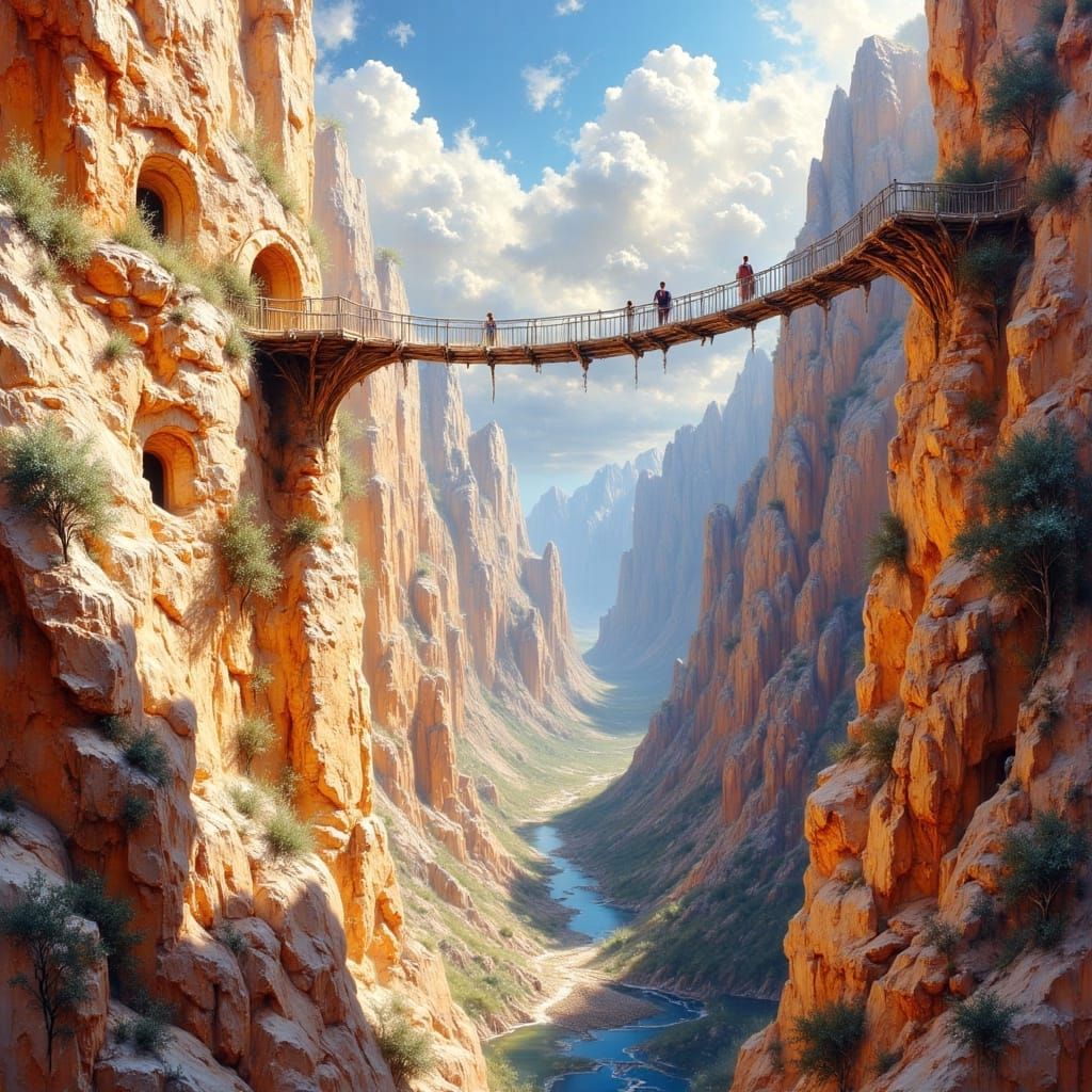El Caminito del Rey: A Hyperdetailed Photorealistic Painting
