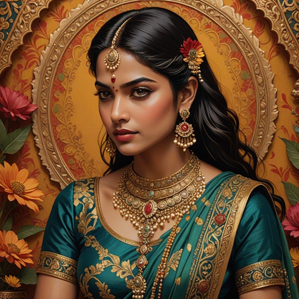 Ethereal Indian Beauty in Bollywood Style