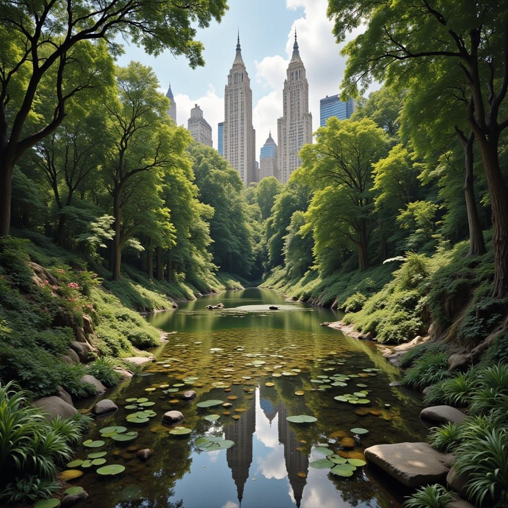 Central Park New York Year 4500