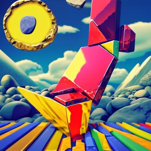 Photorealistic Veined Rocks and Stones: Cinematic Color Pale...