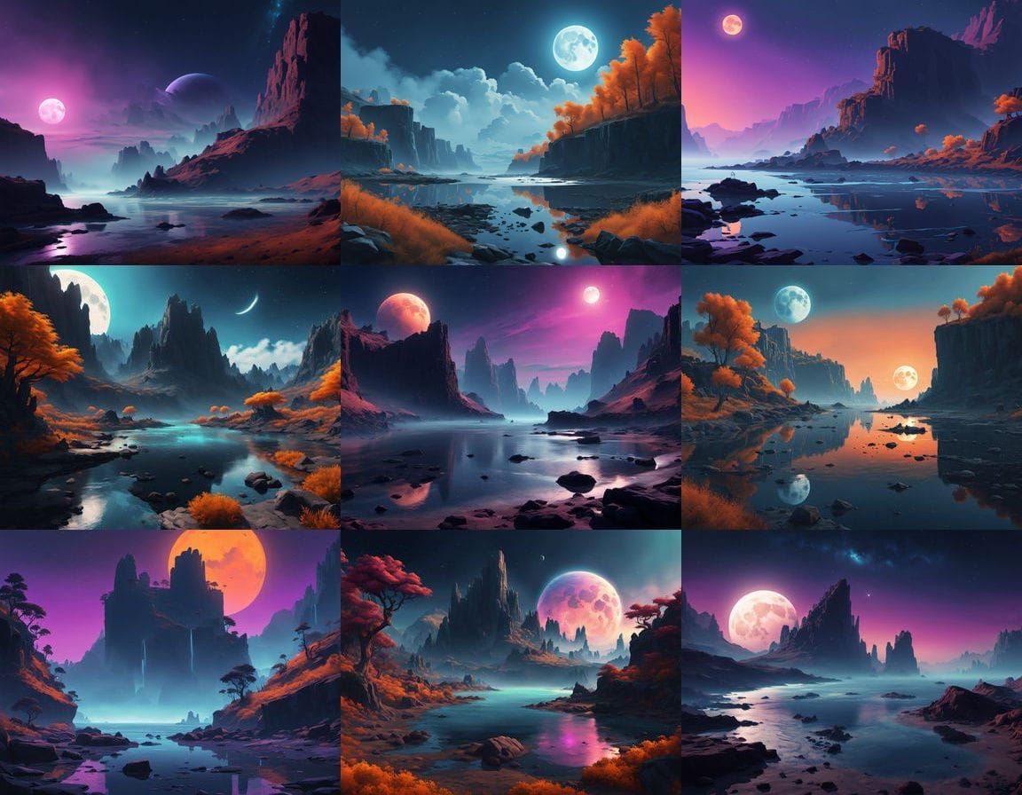 Ethereal Coastline on a Mystical Planet