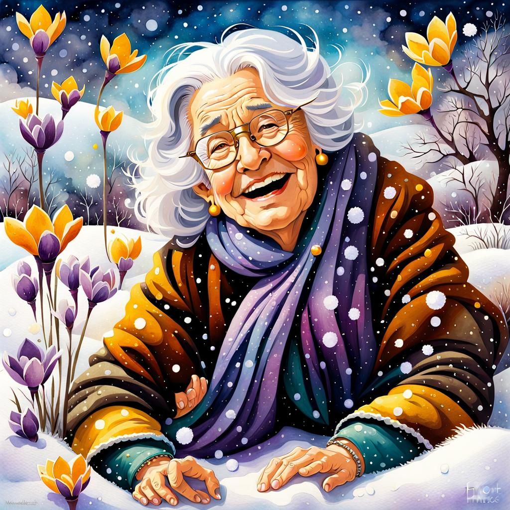 Surreal Snow Angel Mosaic by Waterhouse