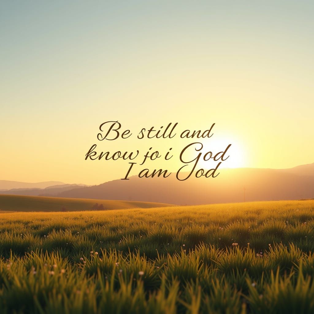 Serenely Spiritual Sunrise in a Quiet Meadow