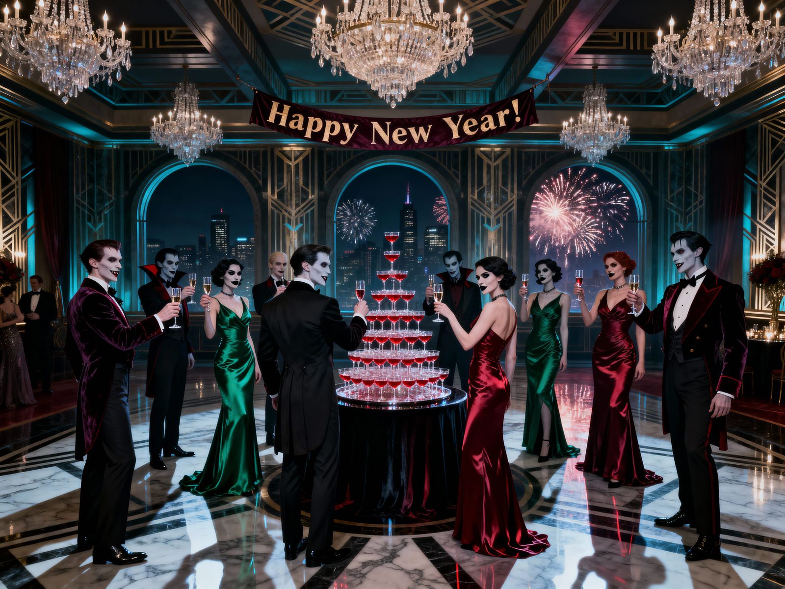 Vampire New Year's Eve in Art Deco Ballroom
