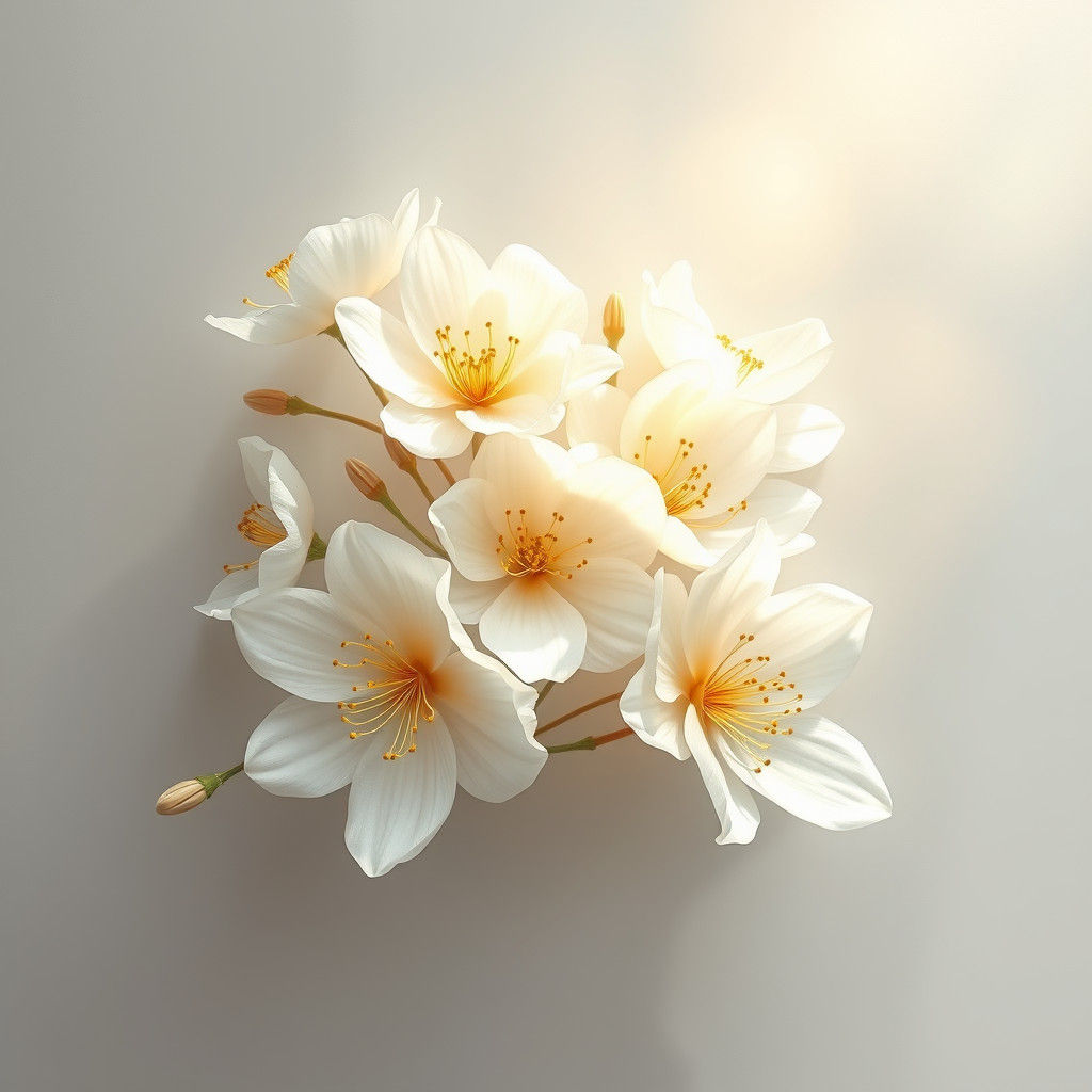 Ethereal White and Gold Floral Arrangement
