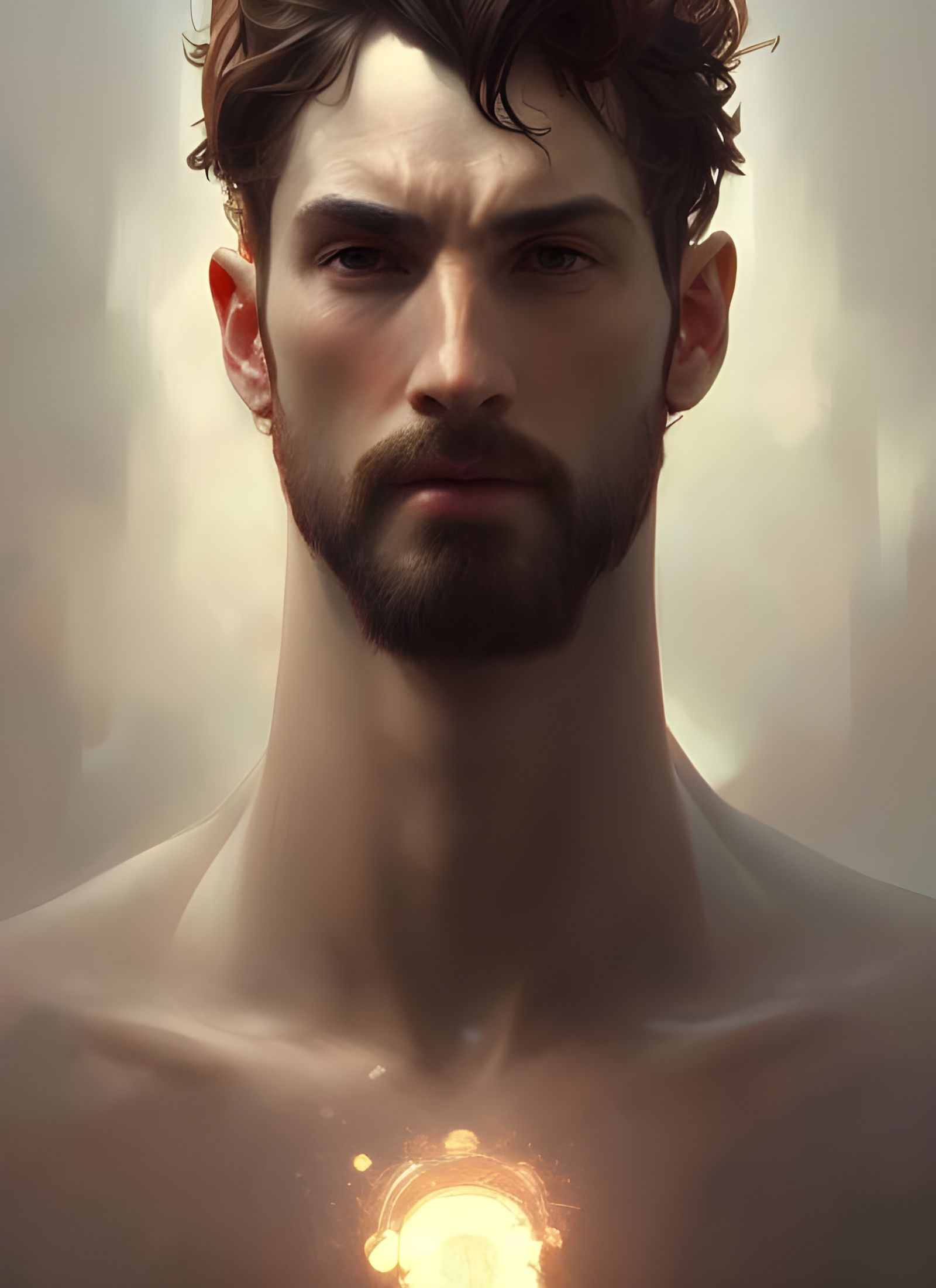 Hyperdetailed Portrait of a Gorgeous Man