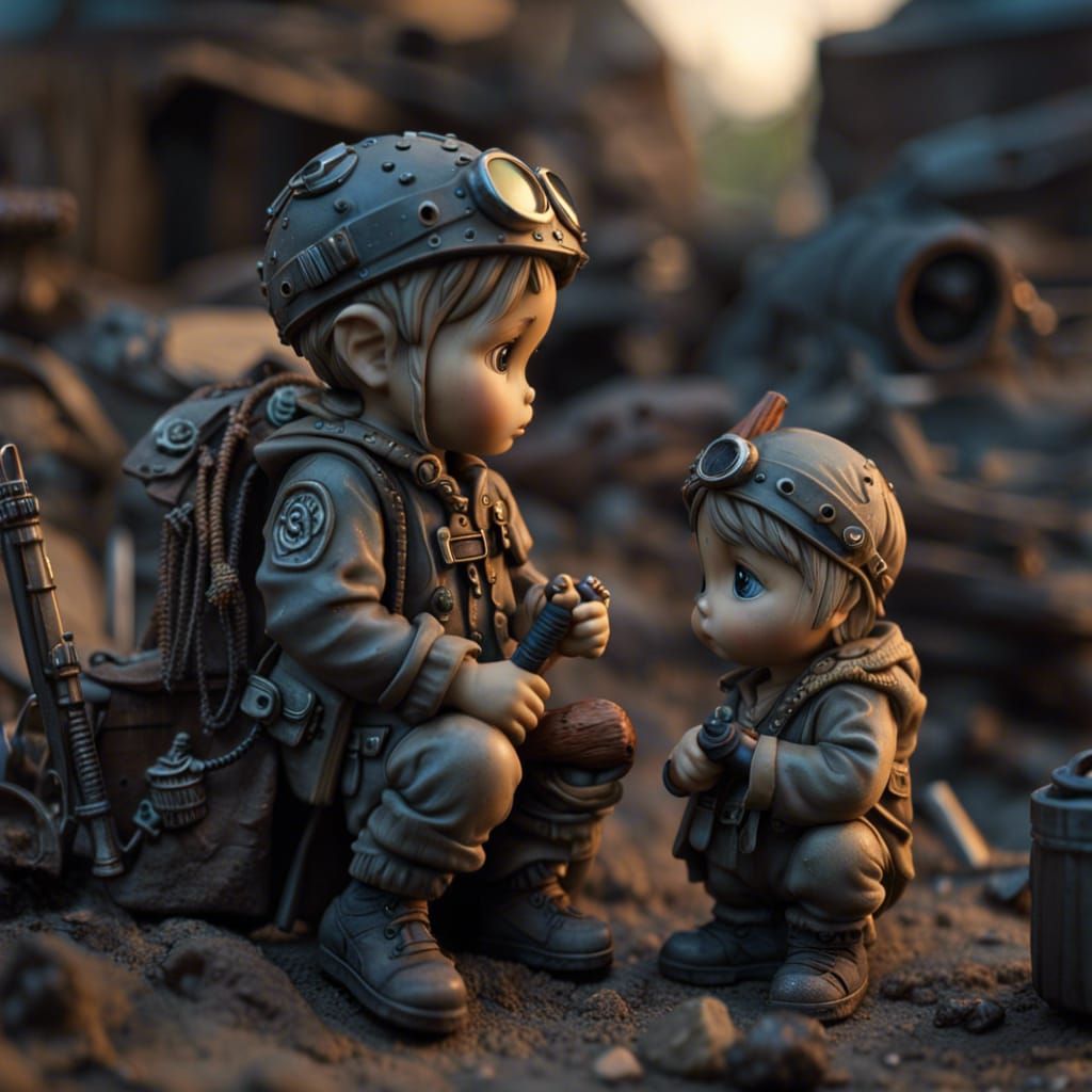 Post-Apocalyptic Precious Moments Figurines in HDR