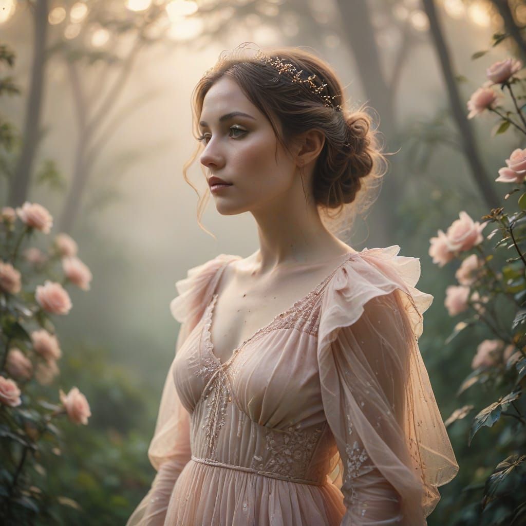 Ethereal Pastel Beauty in Dreamy Lighting