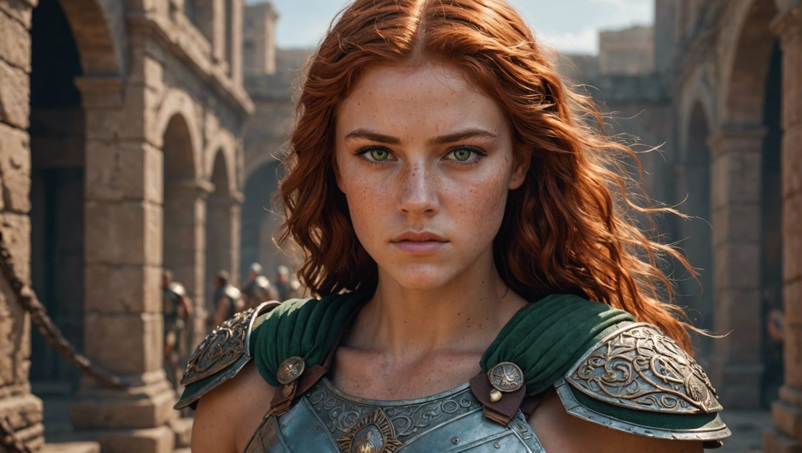 Gladiator Woman Ready for Arena Battle
