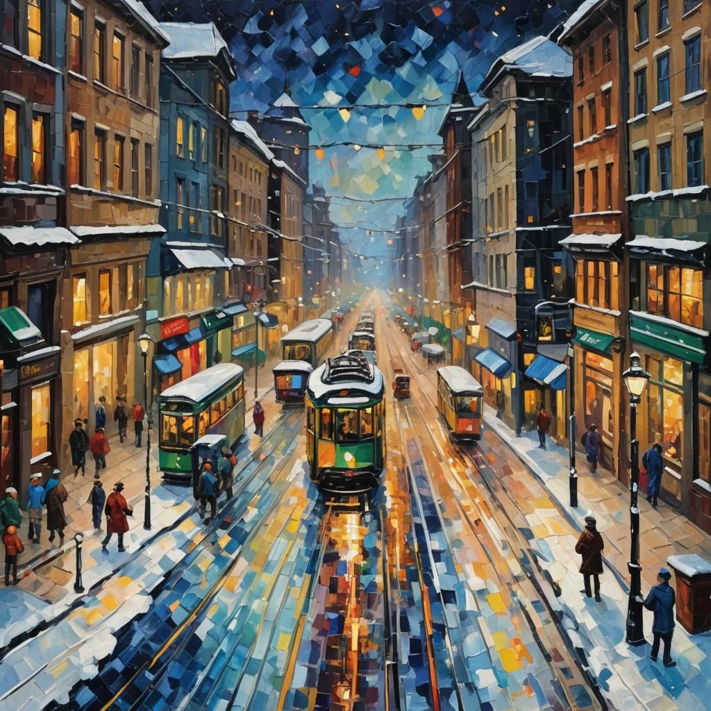 A Classic Retro Winter Scene