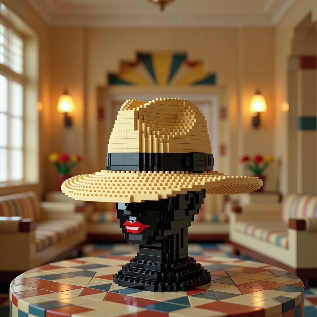 Lego Hat in Art Deco Lego Room