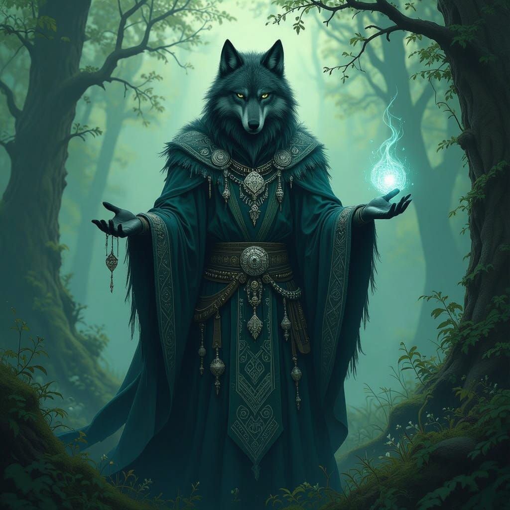 Trickster Veles Emerges from Mystical Forest