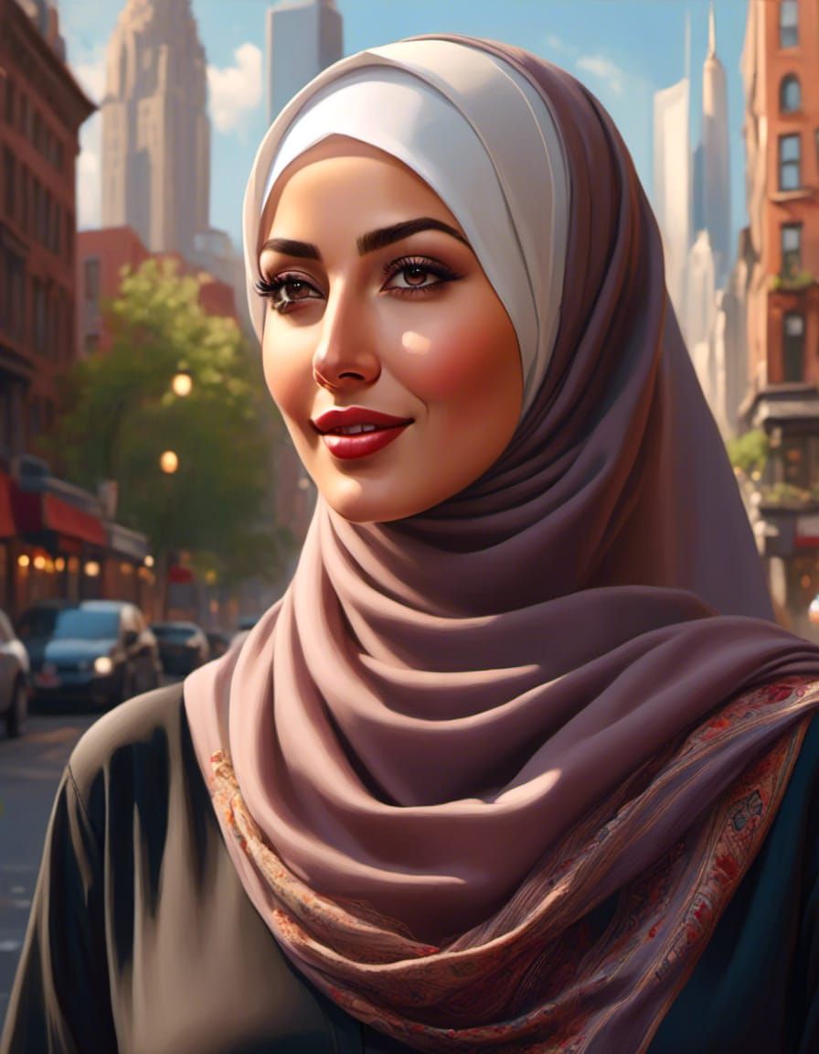 Gorgeous Hijabi Girl Portrait in New York City