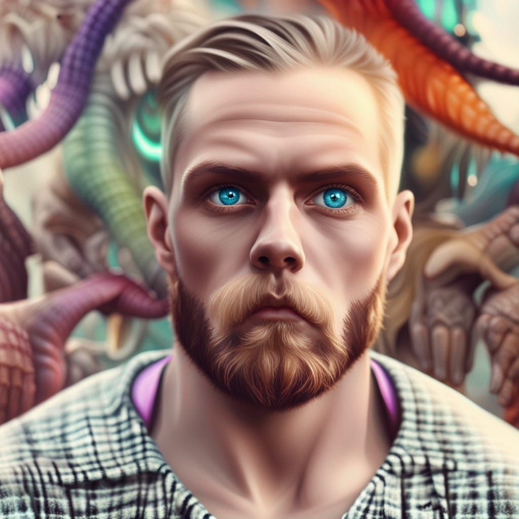 Stricking eyes in a weird world