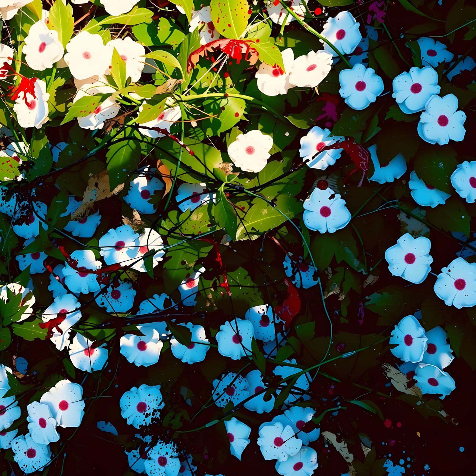 Energetic Abstract Artwork in Pollock-Inspired Style